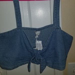American eagle Jean crop top